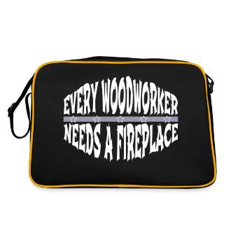 Arborists Tools Carpentry Logging Lumberman - Retro Bag - black/gold - Back