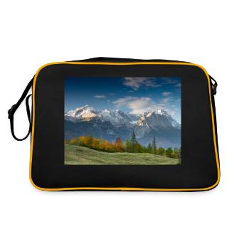 Autumn atmosphere below the Zugspitze - Retro Bag - black/gold - Back
