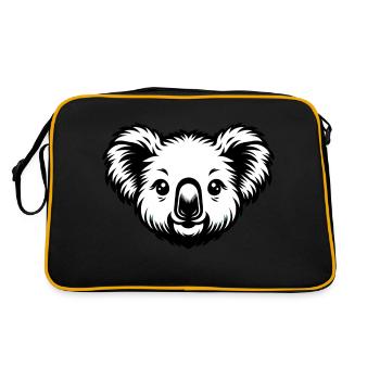 Koala. Enfants animaux mignons - Sac Retro - noir/or - Dos