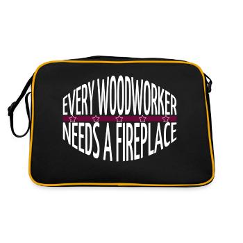 Cutter Carpenter Tshirts Geek Forestry Jackhammer - Retro Bag - black/gold - Back