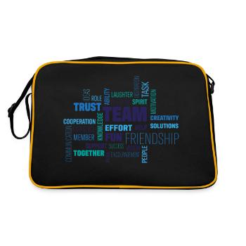 Team - Retro Tasche - Schwarz/Gold - Hinten