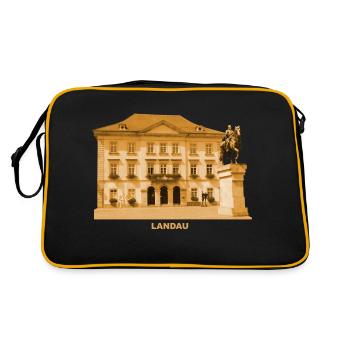Landau, Palatinat, Mairie, Neckar, Rhénanie-Palatinat - Sac Retro - noir/or - Dos