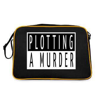 blogger drive article funny quote fun literature - Retro Bag - black/gold - Back