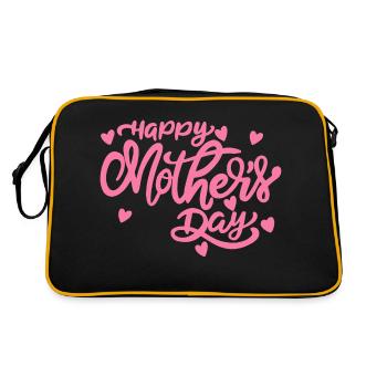 Bonne fête des mères - Sac Retro - noir/or - Dos