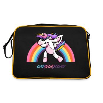 UNI QUE CORN - Sac Retro - noir/or - Dos