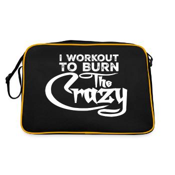 Je m’entraîne pour brûler le fitness de musculation fou - Sac Retro - noir/or - Dos