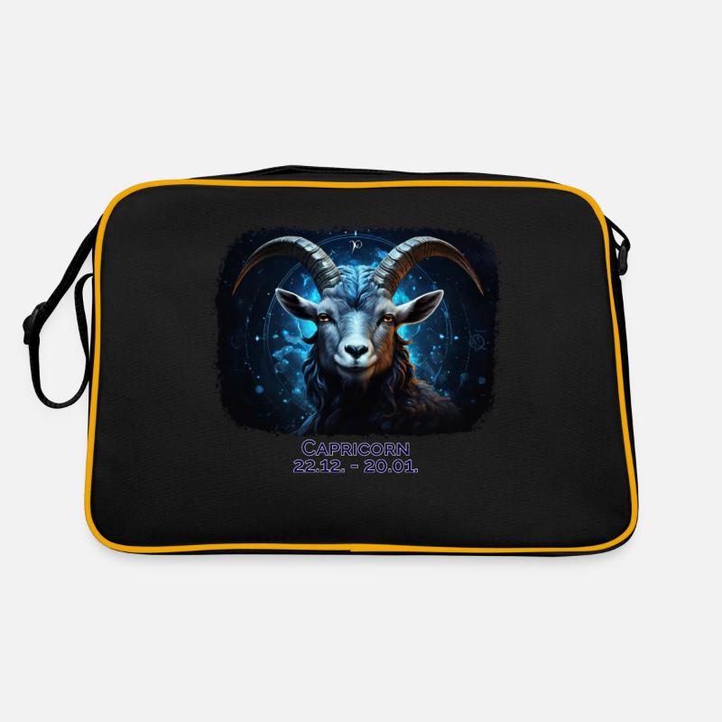 Sternzeichen Steinbock Datum Retro Tasche