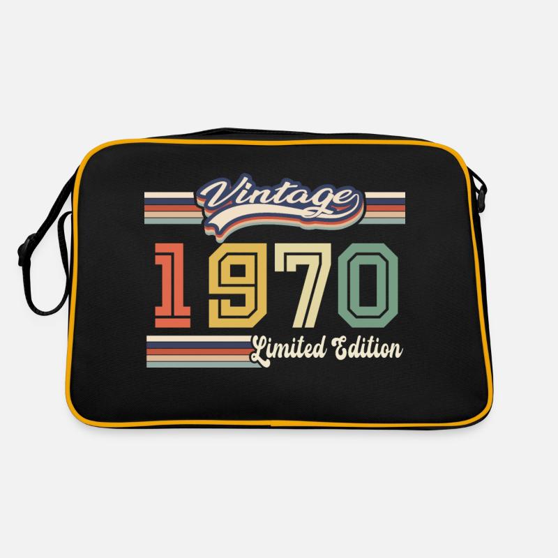 Awesome 1970 Birthday Gift Since 1970 Came - Retro Bag - black/gold