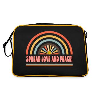 Répandez l’amour et la paix - Sac Retro - noir/or - Dos