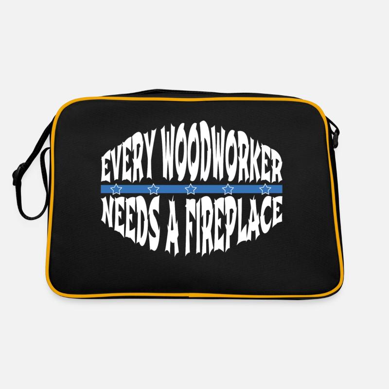 chainsaw carpenter apprentice Retro Tasche