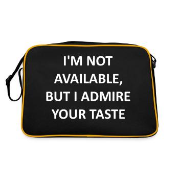 I'm not available, but I admire your taste - Retro Bag - black/gold - Back