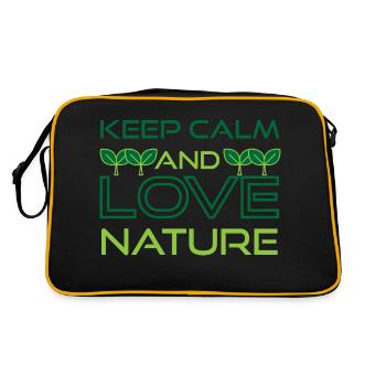 Keep Calm and Love Nature - Retro Bag - black/gold - Back