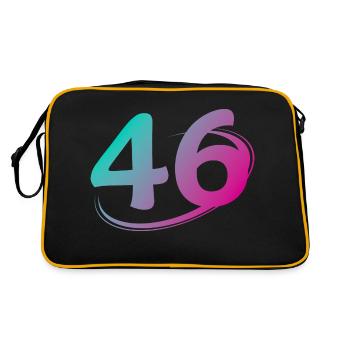 Number 46 multicolor - Retro Bag - black/gold - Back