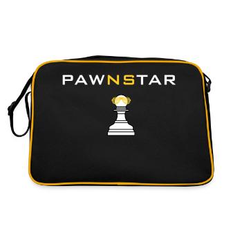 Pawn Star - Among the chess pieces the asterisk! - Retro Bag - black/gold - Back