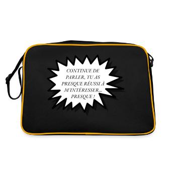 Phrases humoristique - Sac Retro - noir/or - Dos