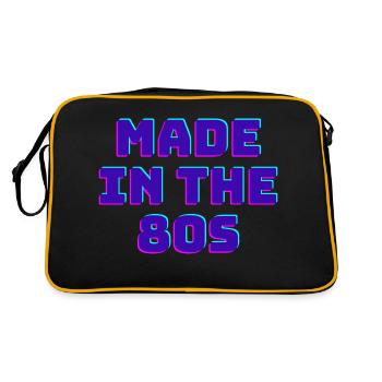 Made in the 80s - Retro Tasche - Schwarz/Gold - Hinten