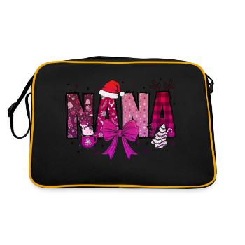 Noël Père Noël 2024 2025 film vacances famille xms - Sac Retro - noir/or - Dos