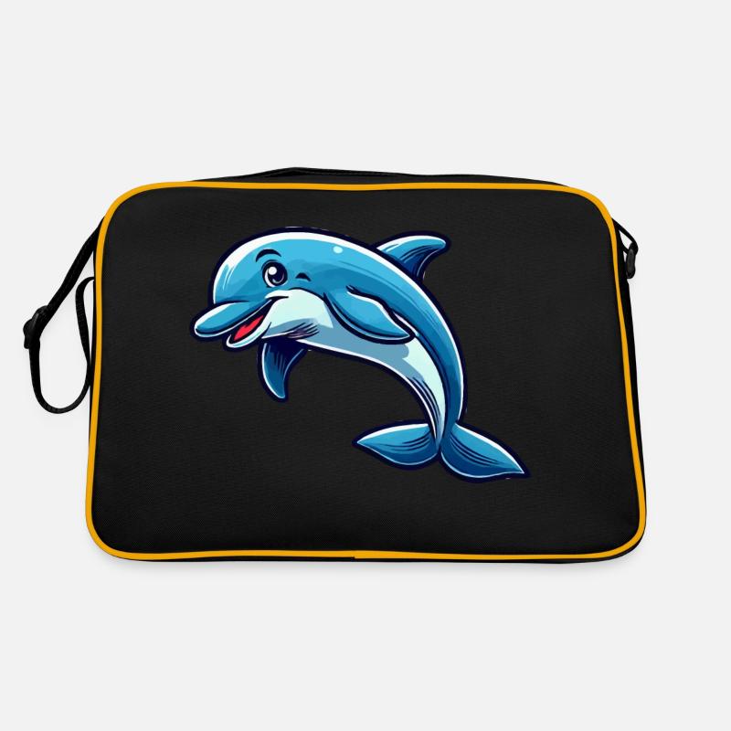 Delfin Delphin Comic Retro Tasche