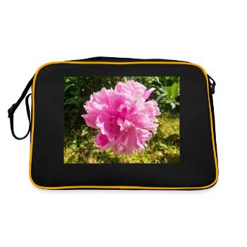 Pivoine de Chine Chinesische Pfingsrose Paeonia - Sac Retro - noir/or - Dos