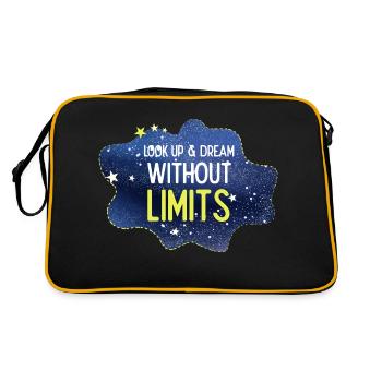 Look up and dream without limits - Retro Bag - black/gold - Back