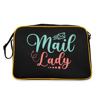 Mail Lady Mailman Postal Worker - Retro Bag - black/gold - Back