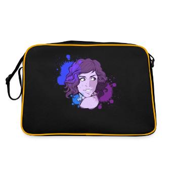Portrait encre - Sac Retro - noir/or - Dos