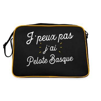 J'ai pelote basque cadeau - Sac Retro - noir/or - Dos