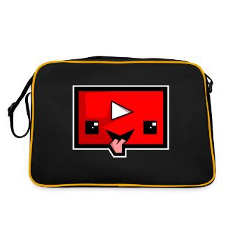 YOUTUBE - Sac Retro - noir/or - Dos