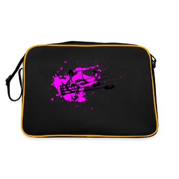 Partitions Treble Clef Musique Illustration sonore - Sac Retro - noir/or - Dos