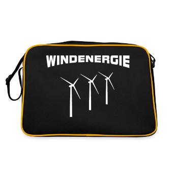 Wind energy Wind turbines - Retro Bag - black/gold - Back