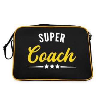 super Coach / Humor Coach - Retro Tasche - Schwarz/Gold - Hinten