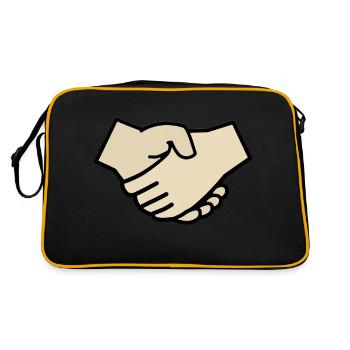 Handshake - Retro Bag - black/gold - Back