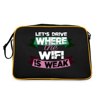 backpacking camper queen hippie hiking - Retro Bag - black/gold - Back