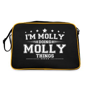 Molly - Retro Bag - black/gold - Back