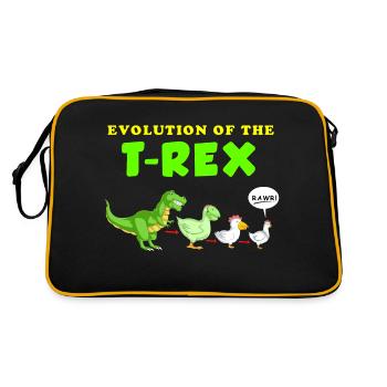 Entwicklung des Trex - Retro Tasche - Schwarz/Gold - Hinten