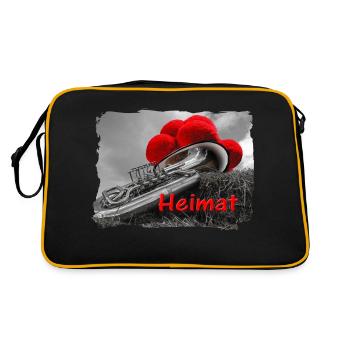 Die Tuba und ihre Heimat ART - Retro Tasche - Schwarz/Gold - Hinten