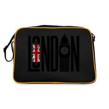 London. - Sac Retro - noir/or - Dos