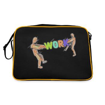 Work Work Worker Worker Occupation - Retro Bag - black/gold - Back