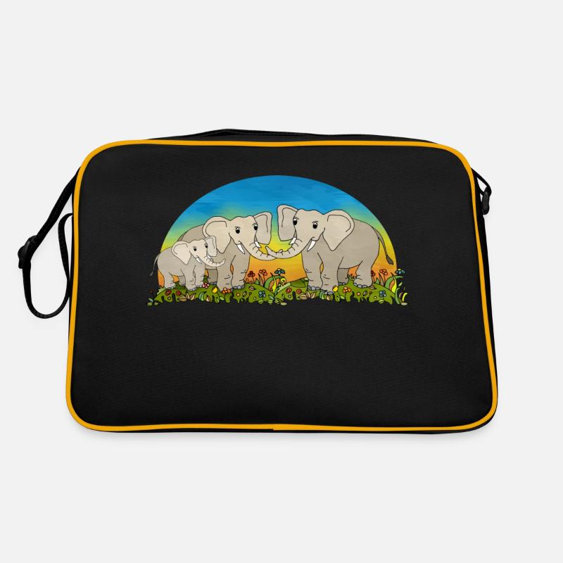Éléphants Sac Retro