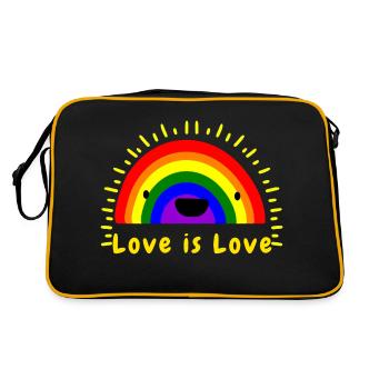 L’amour, c’est l’amour LGBTQ+ - Sac Retro - noir/or - Dos
