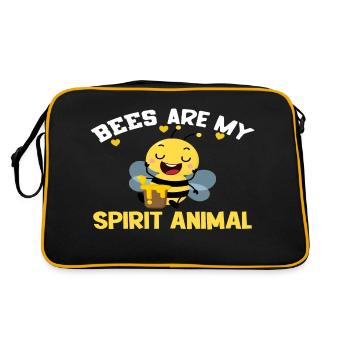 Les abeilles sont mon animal spirituel - Sac Retro - noir/or - Dos