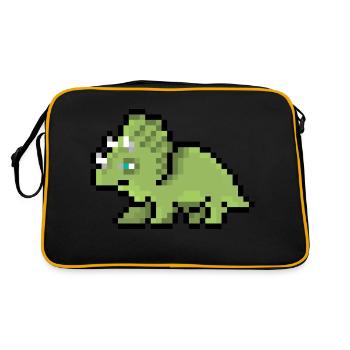 Dinosaures Pixel - Sac Retro - noir/or - Dos