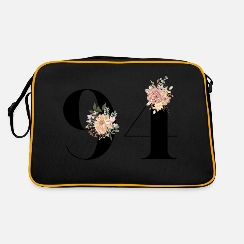94e anniversaire fleuris (Cadeau de 94 ans) Sac Retro