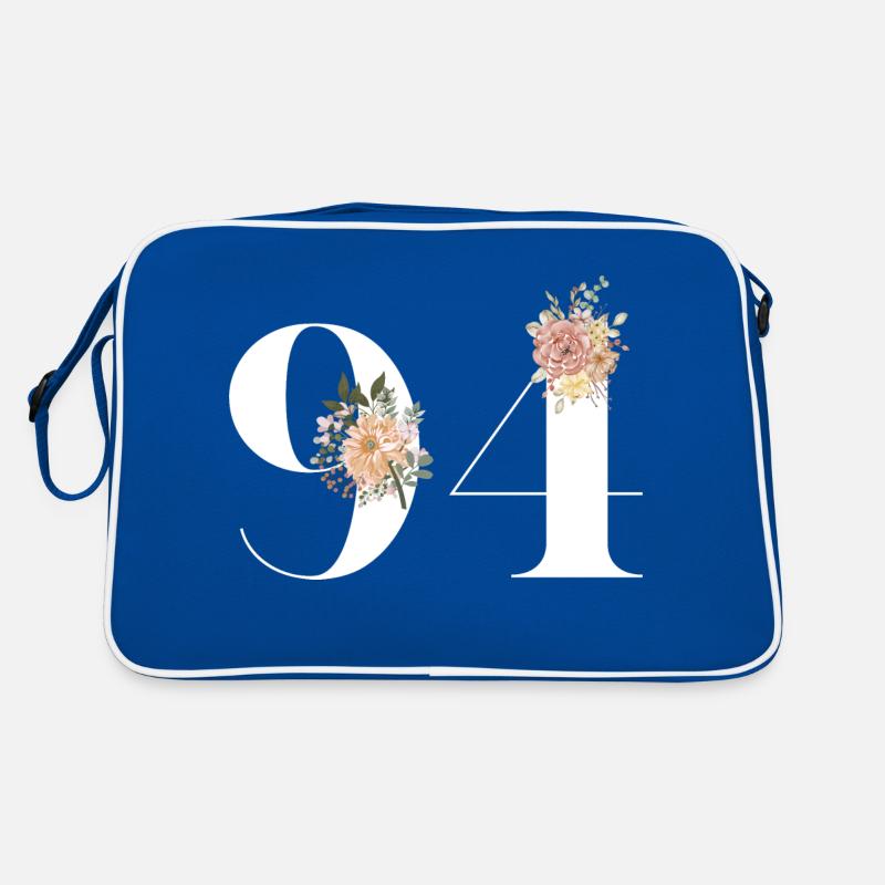 94e anniversaire fleuris (Cadeau de 94 ans) Sac Retro