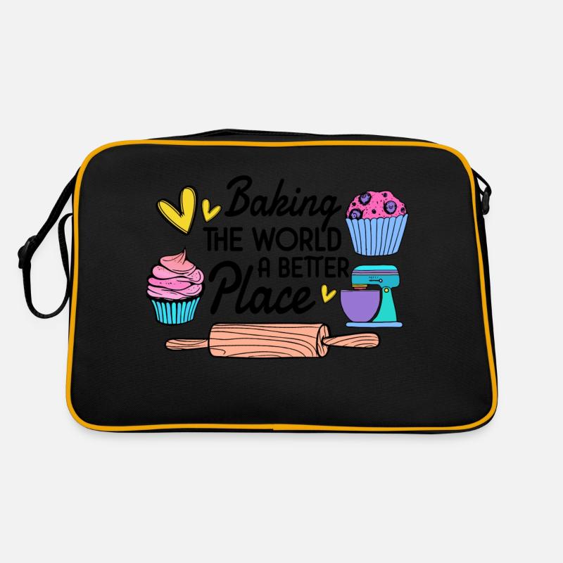 Backen Bäcker Bäckerin Bäckerei Konditorin Kuchen Retro Tasche