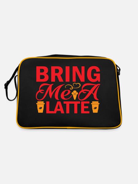 Apportez-moi un Latte - Sac Retro - noir/or - Dos