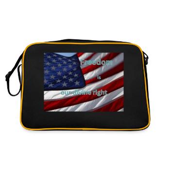 Drapeau des États-Unis - Sac Retro - noir/or - Dos