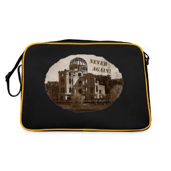 Hiroshima - Never again! - Retro Bag - black/gold - Back