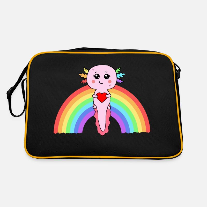 Rainbow Axolotl Retro Bag
