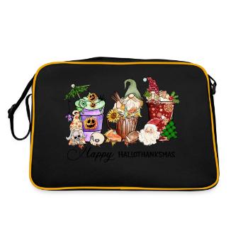 Happy Hallothanksmas - Sac Retro - noir/or - Dos
